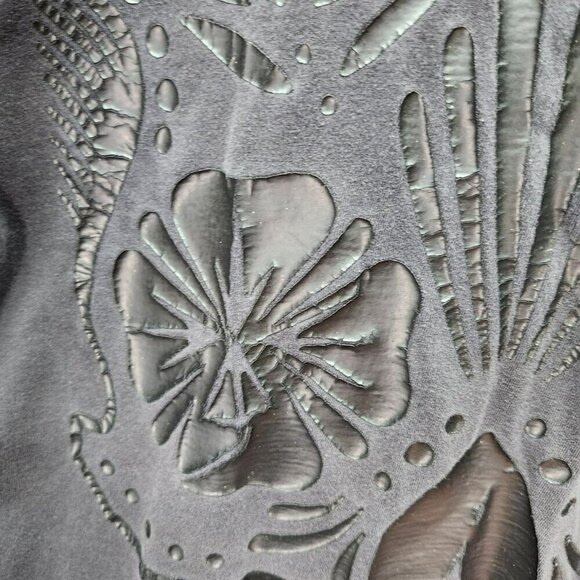 Old Navy Black Cutout Skull Graphic T-Shirt Mens XL 100% Cotton Crew Neck - Picture 3 of 6